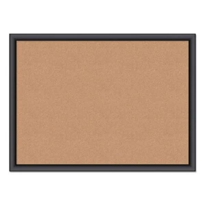 U Brands 026U0001 23 in. x 17 in. Cork Bulletin Board - Tan/Black New - Picture 1 of 4