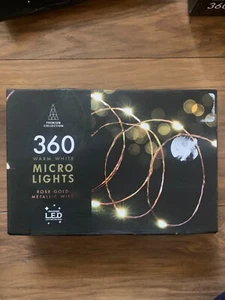 NEW Christmas Lights 360 x Warm White Micro LED Light Lights Mains Operated Xmas - Picture 1 of 7
