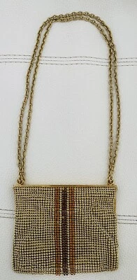 Small Beaded Franchi Clutch Golden Theater Evening Bag One of a Kind! - Image 1 of 3