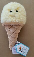 Jellycat Irresistible Vanilla Ice Cream Cone Plush Stuffed Dessert Soft Toy 6.5”