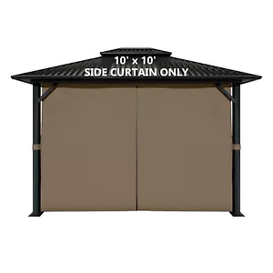 Aoodor 10'x10' Gazebo Universal Replacement Privacy Curtain Side Walls 4 Panels - Picture 1 of 13
