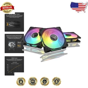 TUF Gaming TR120 ARGB Reverse Fan Triple Pack - High CFM & RGB Aesthetics - Picture 1 of 9