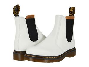 Women's Shoes Dr. Martens 2976 YELLOW STITCH Leather Chelsea Boot 26228100 WHITE