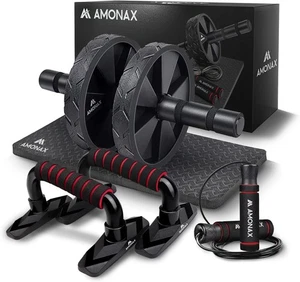Set fitness 3 in 1: scooter addominale antiscivolo con ginocchiere e maniglie reclinabili - Foto 1 di 10