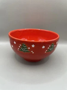 Albero di Natale Vintage Waechtersbach 6” Rosso Zuppa Cereali Piedi Ciotola Germania - Foto 1 di 7