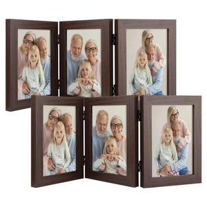 3 Bilderrahmen 5x7 dreifach faltbare Bilderrahmen Collage - Echtglas - dreifach gefaltet... - Bild 1 von 8