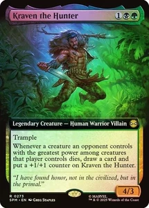 Kraven the Hunter FOIL EXTENDED - 0273 - Rare - Marvel's Spider-Man SPM MTG - Picture 1 of 1