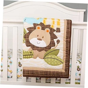 Jungle Crib Bedding Set for Boys Girls Safari Nursery Set - Elephant Lion - Picture 1 of 7