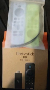 AMAZON FIRE TV STICK HD W/ REMOTE COVERS (NEWEST MODEL, PLEASE READ) - Picture 1 of 4