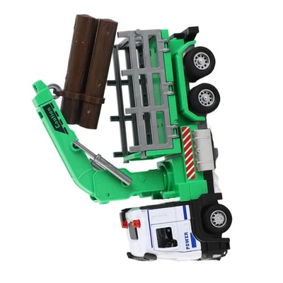 Logging Truck Toy Log Tractor Model Alloy Body For Kids - Image 1 of 4