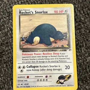 Rocket's Snorlax Gym Heroes 33/132 Pokemon **SEE PHOTOS** - Picture 1 of 11
