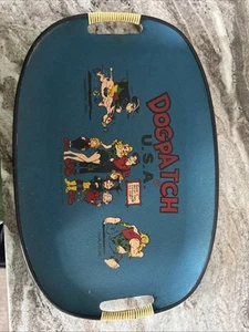 Vintage 1968 Cartoon Dogpatch USA 18" blau Serviertablett - Bild 1 von 5