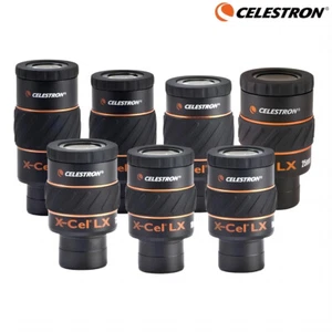 Celestron X-CEL LX 2.3/5/7/9/12/18/25mm 60° Telescope Eyepiece 2X/3X Barlow Lens - Picture 1 of 14