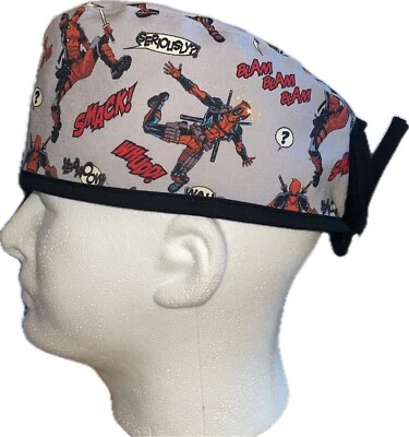 Marvel Deadpool Grey Scrub Hat Chemo Cap - Image 1 of 4