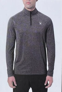 Pullover Spyder Top Cuarto Cremallera Ropa Activa Exterior GRIS Brezo Para Hombre Talla L NUEVO - Imagen 1 de 2