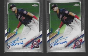 (2) Luis Garcia 2021 Topps Chrome Auto #RA-LG Washington Nationals RC Rookie Card - Bild 1 von 2