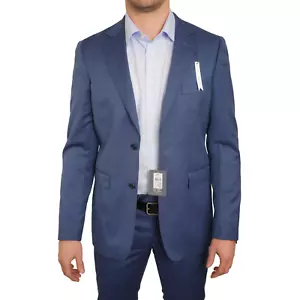Hombre Dressmann Blazer S100 Azul Medio Formal Ajustado Talla EU52 GB / US42 D35 - Imagen 1 de 10