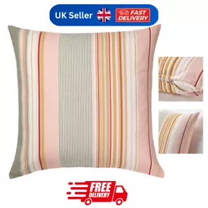 IKEA SOLMOTT Cushion cover, pink multicolour/striped, 50x50 cm - Picture 1 of 5
