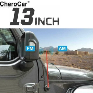 "Reemplazo corto de mástil de antena de radio de 13"" para Jeep Wrangler JK JL JT 07+ rojo" - Imagen 1 de 9