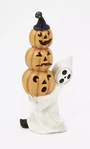 Tkmaxx Halloween Extra Large Vintage Style Ghost Pumpkin Stack Statue Figure New - Picture 1 of 1