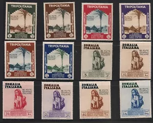 Italy Colonies SOMALIA & TRIPOLITANIA 1934 Colonial Exhibition Sets Mint Hinged - Picture 1 of 1