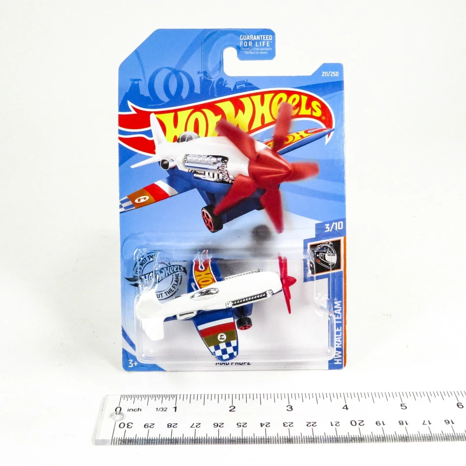 Hot Wheels MAD PROPZ Race Plane #3/10 of HW Race Team #211/250 2017 - Image 1 of 4