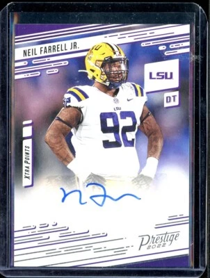 2022 Chronicles Draft Picks Prestige NEIL FARRELL JR. RC Auto #PX-NFJ RC LSU - Image 1 of 2