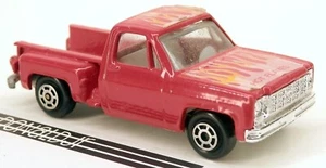 Yatming No# 1973-80 Chevrolet Stepside Pickup Truck Red "Hot Flames" METAL Base - Picture 1 of 2
