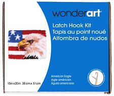 Caron Wonderart Latch Hook Kit 15"X20"-American Eagle, 426148