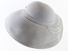 George Zamau'l New York Hand Made Rhinestones Gray Womens Hat 7 56 cm