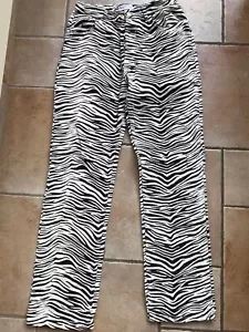ZARA ausgefallene Hose Jeans Print Zebra Gr. 42 TOP - Bild 1 von 12