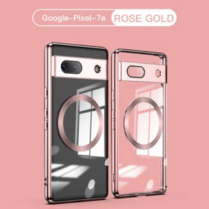 For Google Pixel 10 Pro XL/9/8/7A Plating MagSafe Crystal Clear Shockproof Case - Picture 1 of 19