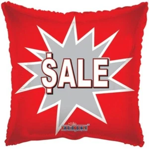 $ale Starburst Square Shape 18" Foil Balloon (Non-Packaged) - Bild 1 von 1