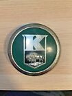 Vintage 1940's Kaiser Horn Button Emblem Badge Script Trim Metal Chrome Rare