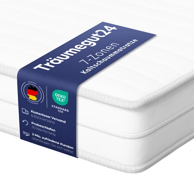 AquaFlex 16cm Kaltschaummatratze - 7-Zonen Matratze - H2&H3 / H2 / H3 / H4 - Bild 1 von 4