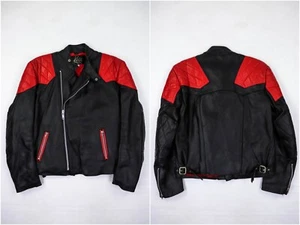 Kett 70-80's Vintage Made in England Cafe Racer Biker Leather Jacket Size 44 - Picture 1 of 21