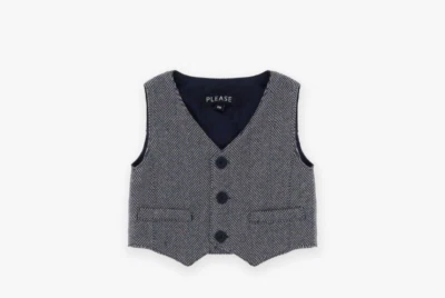 PLEASE GILET BATTESIMO BAMBINO PRIMAVERA  ESTATE  18  MESI - Immagine 1 di 2