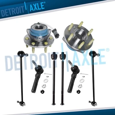 8pc FWD Front Wheel Bearing Sway Bar Tie Rod for Terraza Uplander Montana Relay - Image 1 of 4