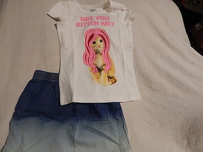 NUEVO CON ETIQUETAS 5T 5-6 6 CRAZY 8 por GYMBOREE TROPICAL BATIK TOP Y FALDA Foto 1 de 2