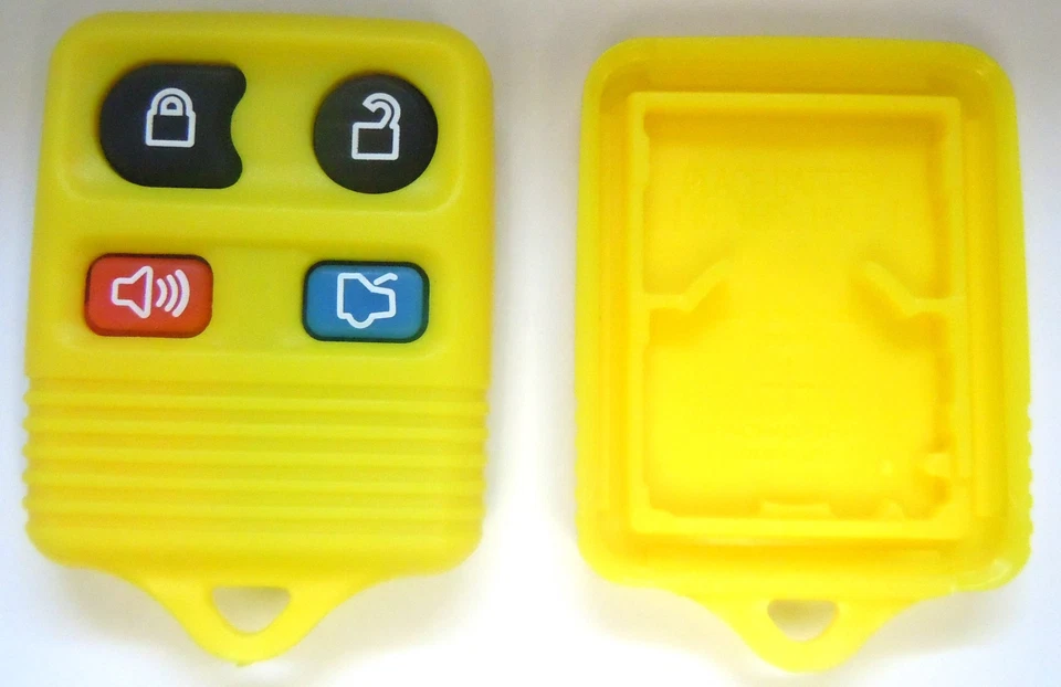 Mando a distancia sin llave llave llave llave coche amarillo mercurio nuevo repuesto carcasa botón pad Foto 1 de 4