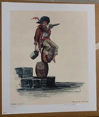 Disney 2003 Piratas del Caribe Sr. Coote Litografía LE 250 Firmada Alice Davis Foto 1 de 3