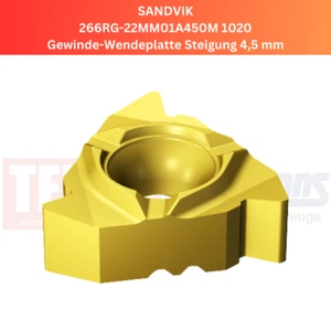 10 x SANDVIK 266RG-22MM01A450M 1020 placa roscada pendiente 4,5 mm - Imagen 1 de 1