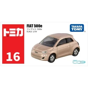 Takara Tomy Tomica 16 FIAT 500e Metal Diecast Model Toy Car New in Box - Picture 1 of 4