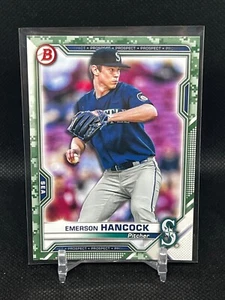 2021 Bowman Baseball Camo Prospect Emerson Hancock #BP-78 RC - Picture 1 of 2