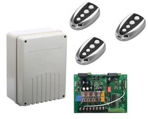 Steuerung mit Gehäuse   für 24V Flügeltorantriebe inkl. Netzteil  3 Handsender - Bild 1 von 5