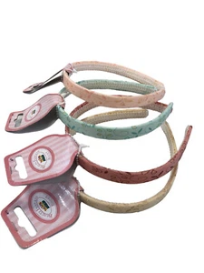 4 CERCHIETTI FASCIA CERCHIETTI PER CAPELLI RIVESTITI IN TESSUTO A FIORI - Imagen 1 de 1