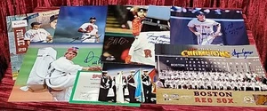 8X autograph auto signed 8x10 photo BOSTON REDSOX W/ COA MULTIPLE MLB PLAYERS - Picture 1 of 22