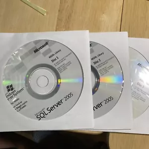 New Open Box Microsoft SQL Sever 2005 MSDN Library 3 Disc Set - Picture 1 of 5