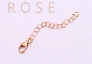 Pink Rose 14k Gold Filled Extender Safety Chain Necklace Bracelet spring lock G1 - Picture 1 of 3