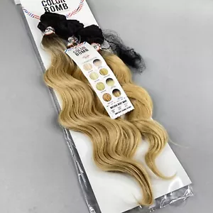 Color Bomb Dark Root Caramel Blond Loose Wave 18-22" Kunsthaar Bündel - Bild 1 von 6